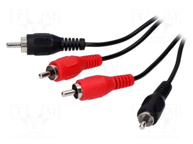 Cable; RCA plug x2,both sides; 5m; black BQ CABLE BQC-2RP2RP-0500