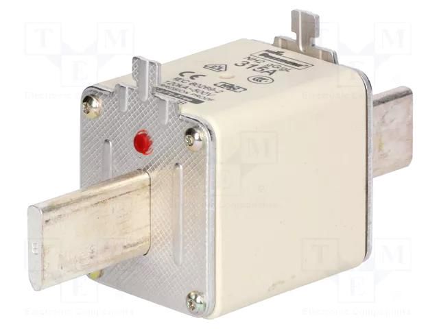 Fuse: fuse; 315A; 500VAC; 250VDC; gG,gL; ceramic,industrial; NH2 BUSSMANN 315NHG2B