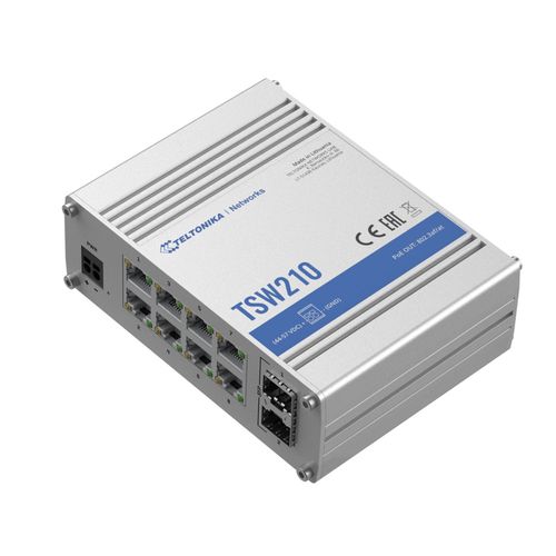 Teltonika TSW210 | Switch | 8x RJ45 1000Mb/s, 2x SFP, TELTONIKA TELTONIKA TSW210 00B000 4779051840243