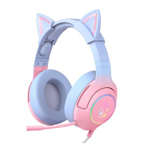 ONIKUMA K9 Pink and Blue Gaming Headphones, ONIKUMA K9PB RGB 3.5mm