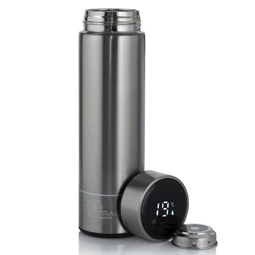 Extralink Smart Travel Mug Silver | Thermal mug | with LED display, EXTRALINK MUG-SMART500 SILVER 5905090335849