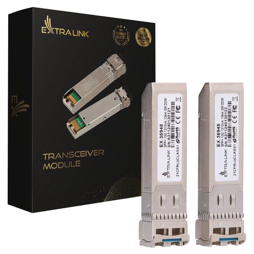 Extralink SFP+ 10G 1310nm 2-pack | SFP+ Module | Single mode, LC, 10km, dedicated for HP/ARUBA, EXTRALINK EX.35948 5905090335948