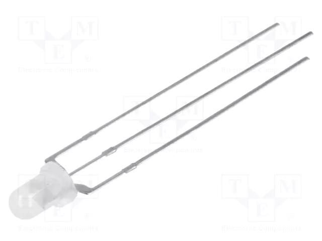 LED; red/yellow; 3mm; 30°; Front: convex; 1.8÷2.6/1.8÷2.6VDC; round OPTOSUPPLY OSRYPA3132A