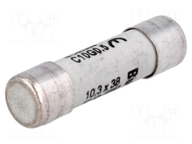 Fuse: fuse; 500mA; 500VAC; gG; ceramic,cylindrical,industrial BUSSMANN C10G0-5
