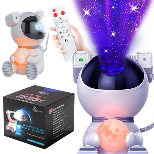 Night Light, Projector, Glowing Moon Extralink Home Star Projector with Moon, for Kids, Astronaut, EXTRALINK PROJEKTOR-GWIAZD-06 5906168632709