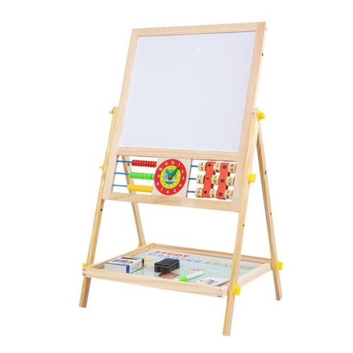 Extralink Toys | Double-sided Board for Kids | Chalk, Magnetic, Dry Erase, Abacus, Clock, EXTRALINK EX.32976 5906168632976