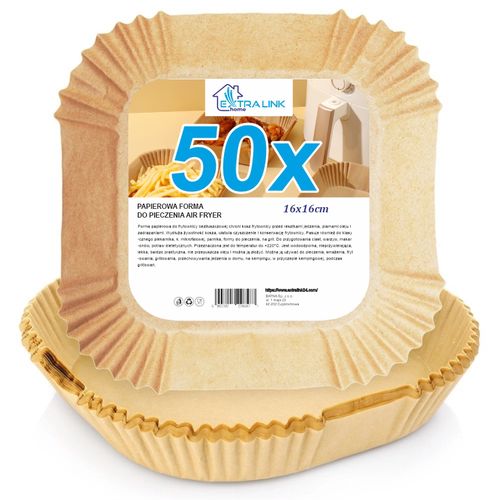 Paper Liners for Air Fryer 16 x 16 cm, 50 pcs, EXTRALINK EX.35663 5907207228587