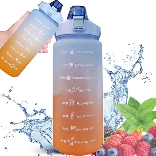 Extralink | Motivational Bottle | Water Bottle, 2000ml, Blue-Orange, BUT-993, EXTRALINK EX.36462