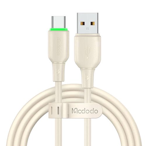 USB to USB-C Cable Mcdodo CA-4750 with LED light 1.2m (beige), Mcdodo CA-4750