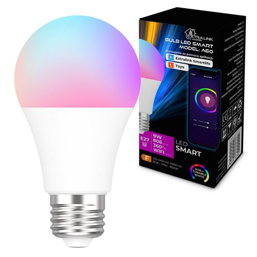 Extralink Smartlife LED Bulb, E27 A60 2700-6500K WiFi 220-240V, Tuya, EXTRALINK LED E27 A60 5906168637445