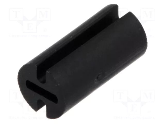 Spacer sleeve; LED; Øout: 4.5mm; ØLED: 3mm; L: 9mm; black; UL94V-2 FIX&FASTEN FIX-LEDH-9