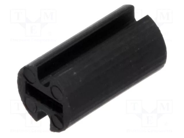 Spacer sleeve; LED; Øout: 4.5mm; ØLED: 3mm; L: 8mm; black; UL94V-2 FIX&FASTEN FIX-LEDH-8