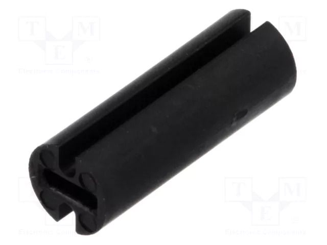 Spacer sleeve; LED; Øout: 4.5mm; ØLED: 3mm; L: 12.5mm; black; UL94V-2 FIX&FASTEN FIX-LEDH-12.5