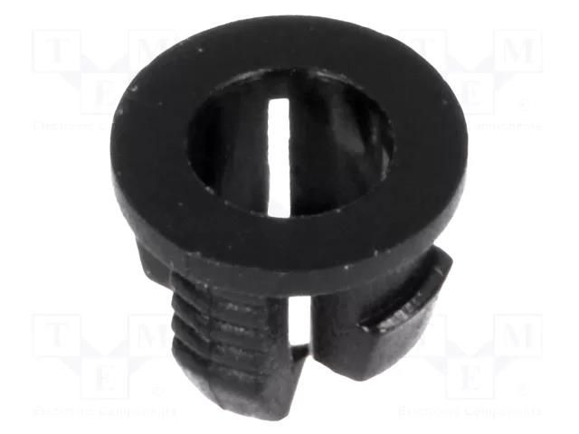 LED holder; 3mm; one-piece; black; UL94V-2; L: 4.6mm; polyamide FIX&FASTEN FIX-LED3-8