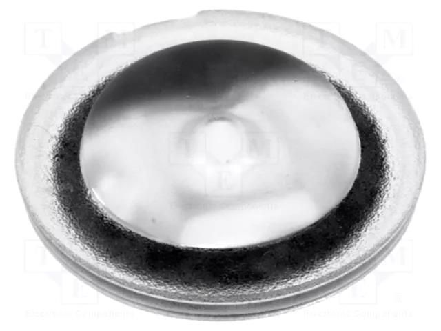 LED lens; round; transparent; Mounting: adhesive tape; H: 4.81mm LEDIL FA11948