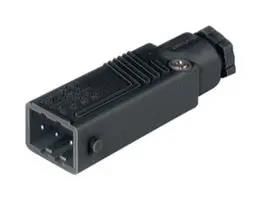 RECTNGLR PWR CONN, PLUG, 3+PE, CABLE STAS 3 N V0 BLACK