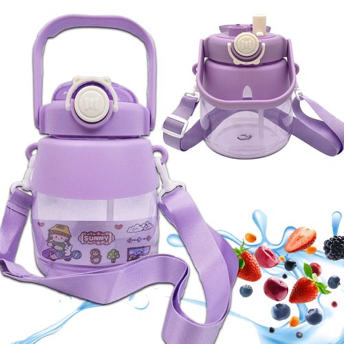 Extralink School Preschool Water Bottle with Straw and Lanyard for Kids 1L, EXTRALINK EX.20253 5907207220253