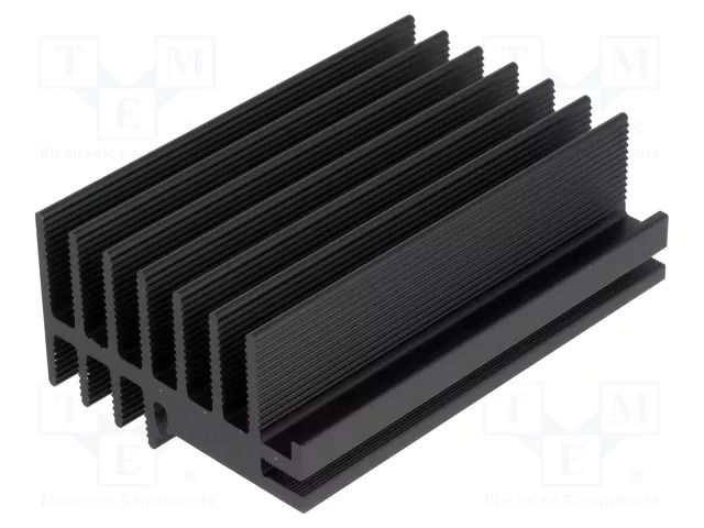Heatsink: extruded; black; L: 75mm; W: 30mm; H: 52mm; 3.5K/W; anodized FISCHER ELEKTRONIK SK514-75SA