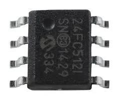 EEPROM, 512KBIT, -40 TO 85DEG C 24FC512-I/SN