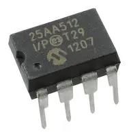 EEPROM, 512KBIT, -40 TO 85DEG C 25AA512-I/P