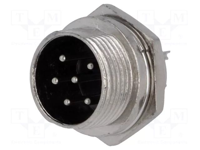 Connector: microphone; socket; male; PIN: 6; for panel mounting CHANGZHOU DAHUA IMP AND EXP (GROUP) CO MIC336