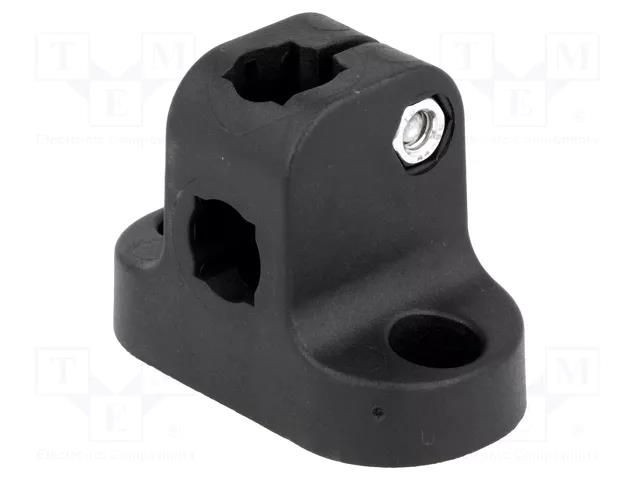 Mounting base; D: 12mm; S: 10mm; polyamide ELESA+GANTER MSX.56-B-10-12