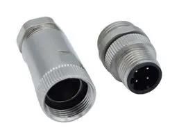 M12 SENSOR CONN, MALE, 4POS, CABLE 858-D04-103RKT4