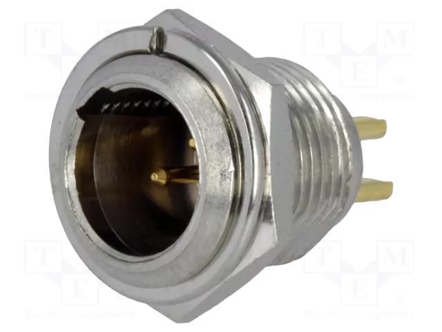 Connector: XLR mini; socket; male; PIN: 3; soldering; Ø11mm NINIGI MXLR-3W-C