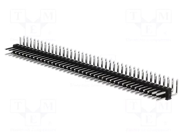 Connector: pin strips; pin header; male; PIN: 80; THT; angled 90° ADAM TECH PH2RA-80-UA