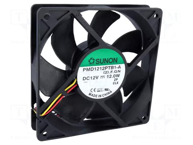 Fan: DC; axial; 12VDC; 120x120x25mm; 254.84m3/h; 54dBA; ball; 24AWG SUNON PMD1212PTB1AF