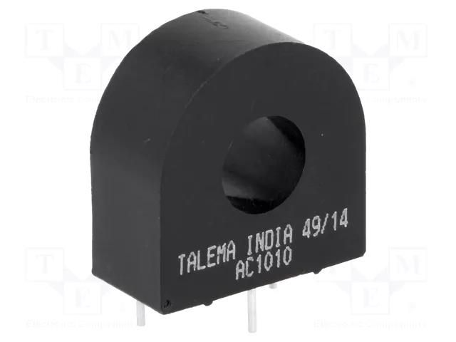 Transformer: current; AC; Iin: 10A; 100Ω; 10mVA; C: 15.24mm; D: 7.62mm TALEMA PPAC1010