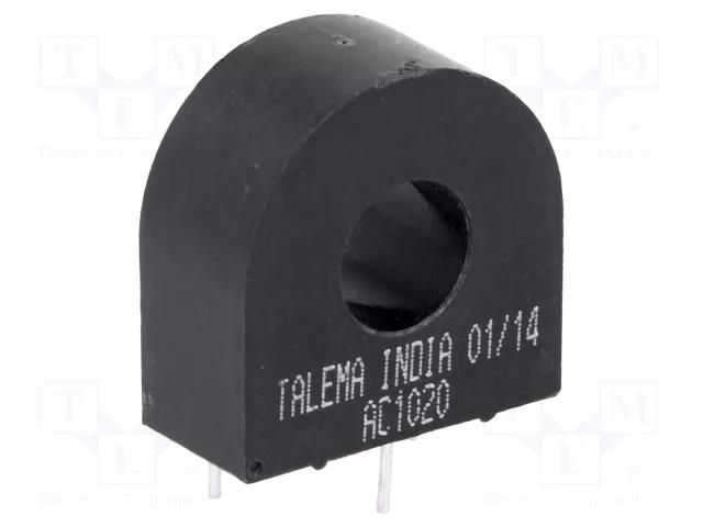 Transformer: current; AC; Iin: 20A; 100Ω; 40mVA; C: 15.24mm; D: 7.62mm TALEMA PPAC1020