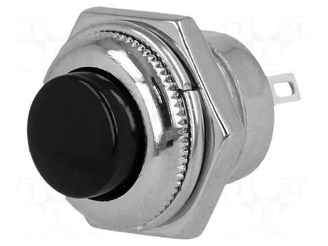 Switch: push-button; Pos: 2; SPDT; 1.5A/250VAC; ON-(ON); metal SCI PS502MC-B