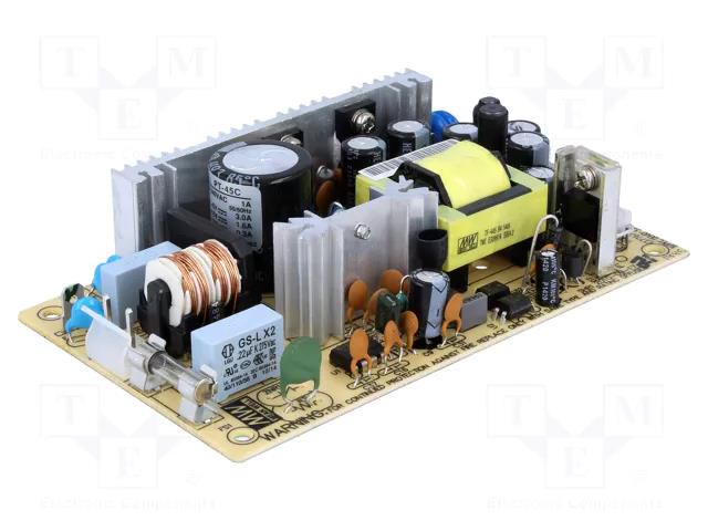 Power supply: switching; open; 43.5W; 120÷370VDC; 90÷264VAC; OUT: 3 MEAN WELL PT-45C
