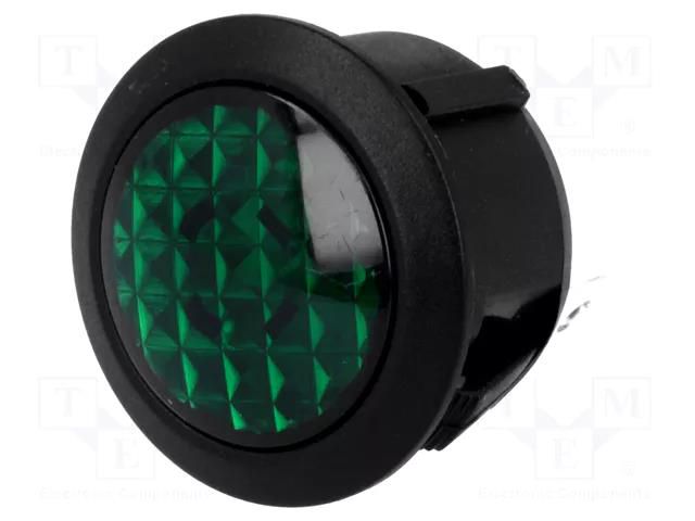 Indicator: LED; prominent; green; 24VDC; Ø20mm; IP20; connectors SCI R9-92L-02-G