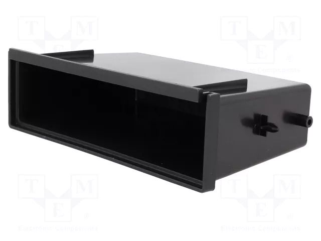 Radio box; black; for 2 DIN facia plates ACV RAM-40.031.8