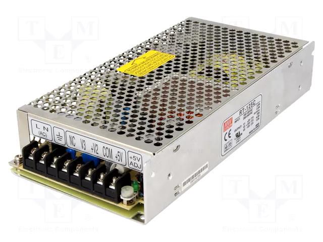 Power supply: switching; for building in,modular; 132.5W; 5VDC MEAN WELL RT-125C