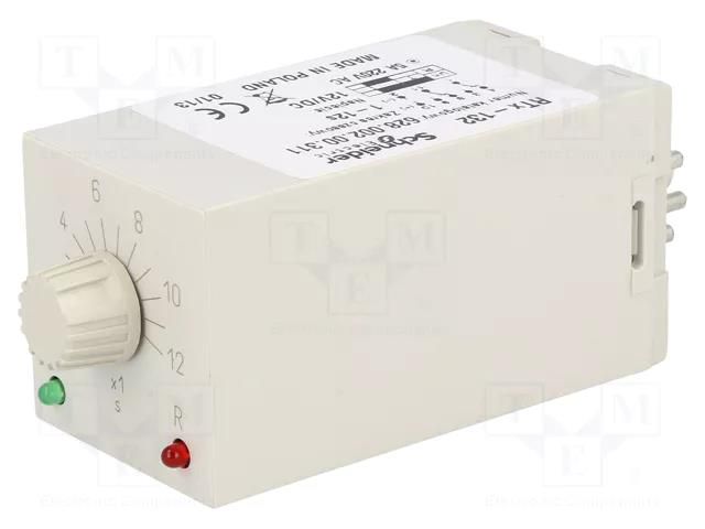 Timer; 1÷12s; DPDT; 230VAC/5A; 12VDC; RTX132; undecal; -10÷55°C SCHNEIDER ELECTRIC RTX132-12-12S