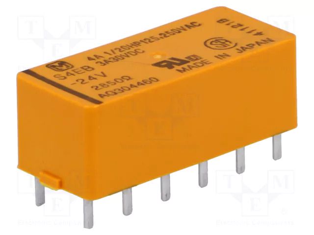 Relay: electromagnetic; 4PST; Ucoil: 24VDC; Icontacts max: 4A; S PANASONIC S4EB-24V