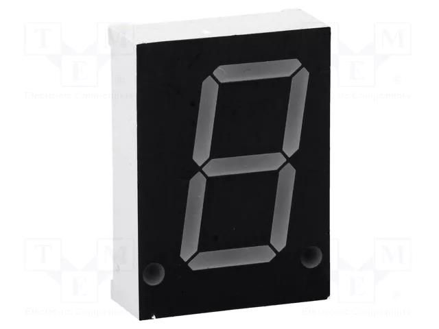 Display: LED; 7-segment; 20.32mm; 0.8"; No.char: 1; green; 3÷10.5mcd KINGBRIGHT ELECTRONIC SC08-11GWA
