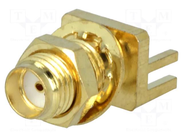 Connector: SMA; socket; female; card edge,with mounting nut; SMT NINIGI SMA-16