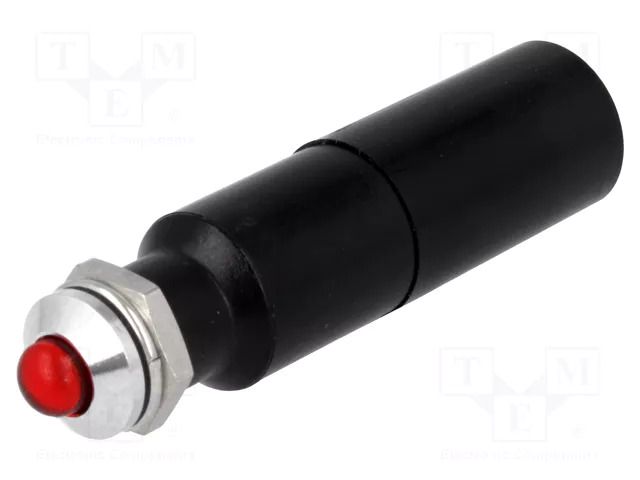 Indicator: LED; prominent; red; 230VAC; Ø8.2mm; IP67; connectors SIGNAL-CONSTRUCT SWQU08028