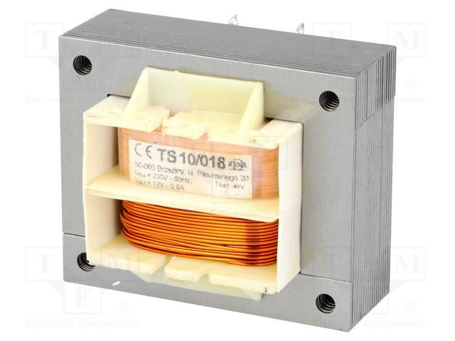 Transformer: mains; 10VA; 230VAC; 12V; 800mA; screw type; IP00 INDEL TS10/018