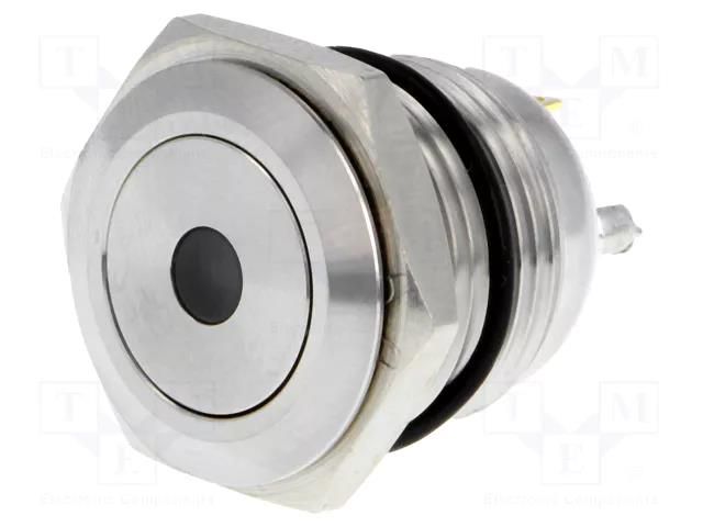 Switch: vandal resistant; Pos: 2; SPST-NO; 2A/36VDC; IP65; OFF-(ON) ONPOW V16-10D-12R-S
