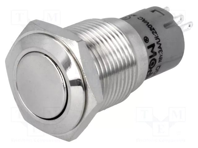 Switch: vandal resistant; Pos: 2; SPDT; 0.5A/220VAC; 1A/24VDC; IP67 ONPOW V16-11-S
