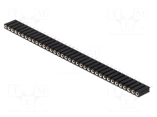 Connector: pin strips; socket; female; PIN: 36; straight; THT; 1x36 CONNFLY ZL307-1X36