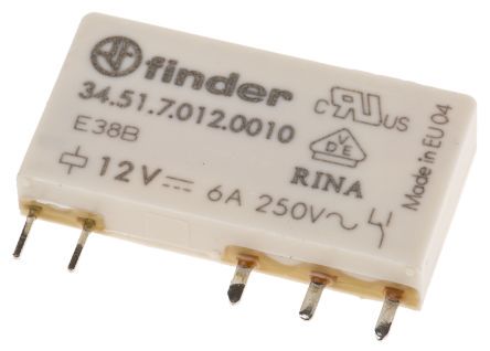 Relė 12VDC, 6A, 1CO, Finder 34.51.7.012.0010 8012823197951