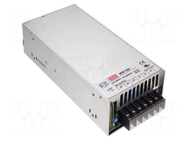 Power supply: switching; for building in,modular; 636W; 12VDC MEAN WELL MSP-600-12