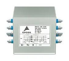 POWER LINE FILTER, 3 PHASE, 16A, 440VAC B84131M0003A116