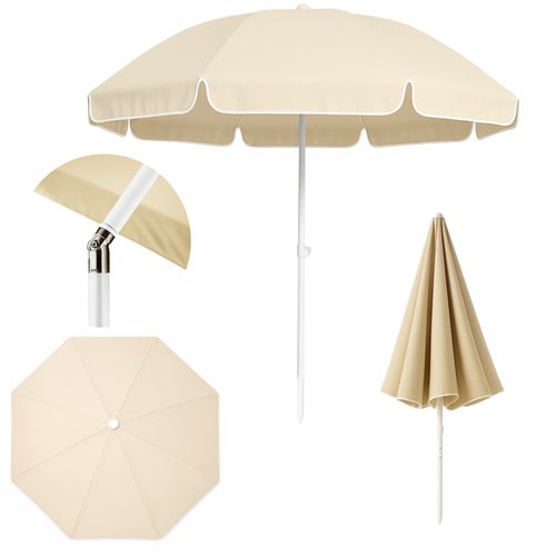 Black Forest Compact Beach Umbrella, 1.8m Beige, EXTRALINK L-0707 BEZOWY 5907207224411